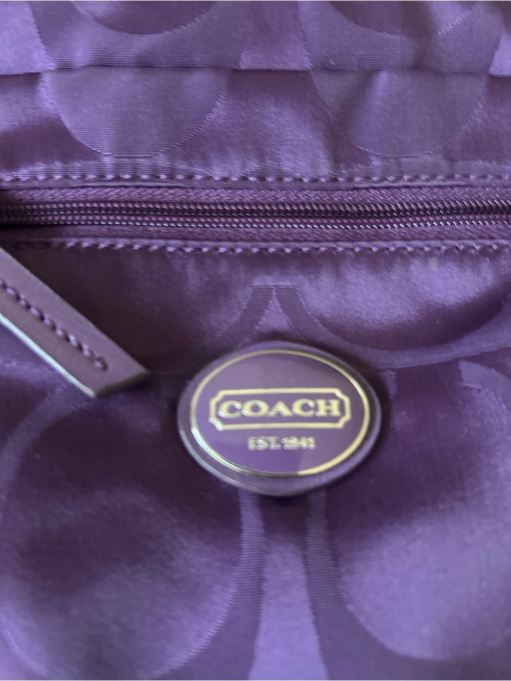 Coach Purple Signature Getaway Nylon Crossbody - Picture 2 of 6